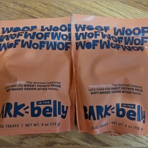 Pack Of 3 Bark Sweet Potato Dog Treats Soft-Baked Veggie Bites New In Packaging